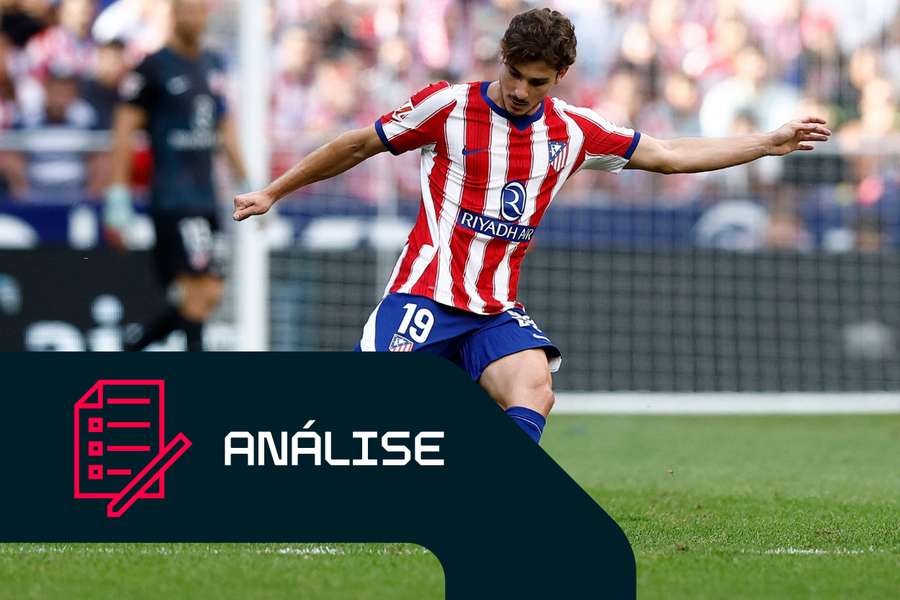 Julián Álvarez no seu primeiro jogo da época pelo Atlético de Madrid Julián Álvarez no seu primeiro jogo da época pelo Atlético de Madrid