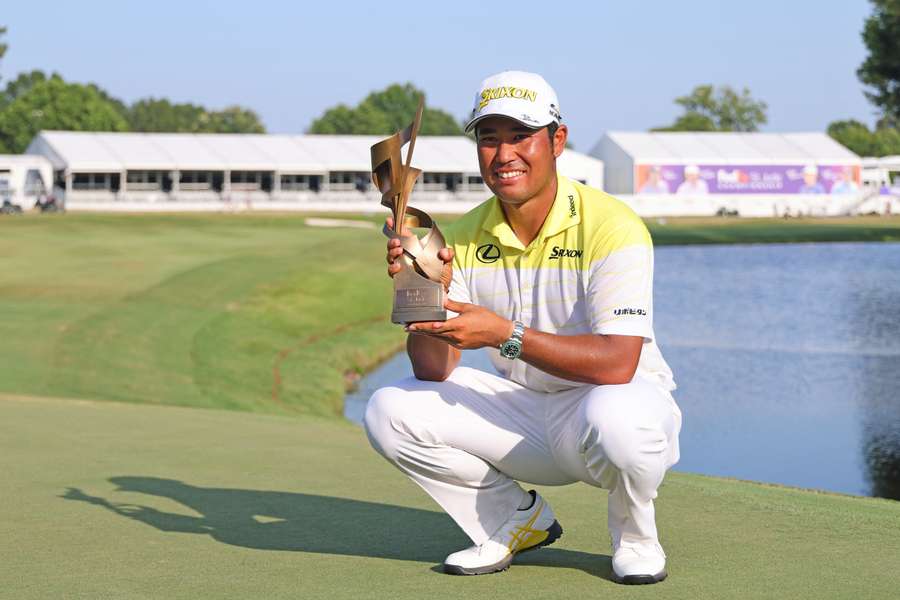 Matsuyama celebrates his St. Jude Championship win