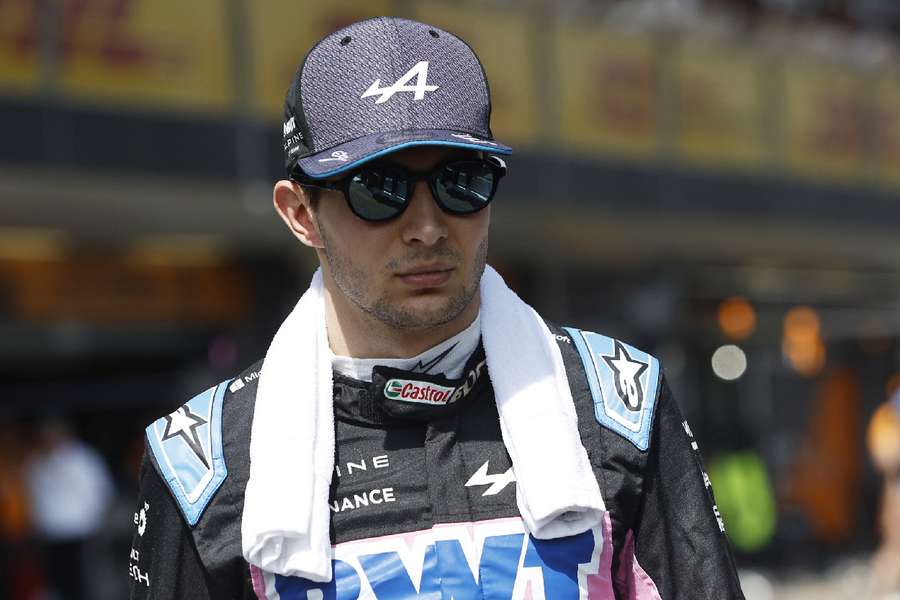 Alpine's Esteban Ocon before the race