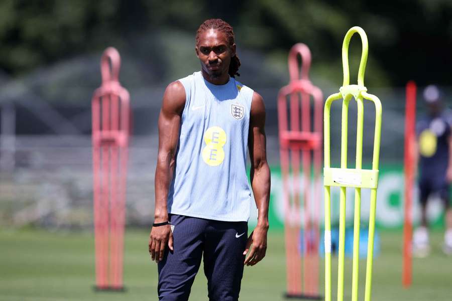 Djed Spence during training Djed Spence during training