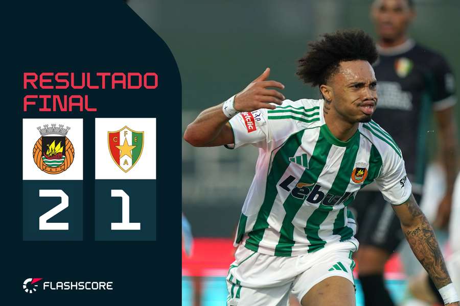 Blesa festeja o primeiro golo do Rio Ave