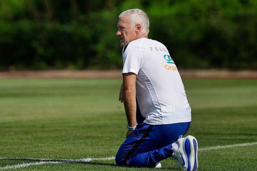 Didier Deschamps, à l'entraînement. Didier Deschamps, à l'entraînement.