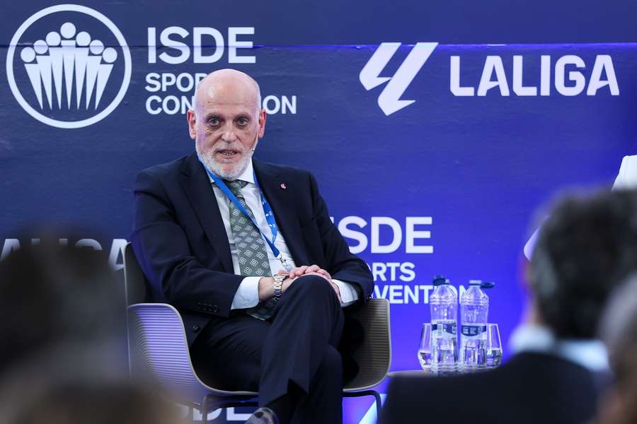 Tebas, durante una conferencia Tebas, durante una conferencia