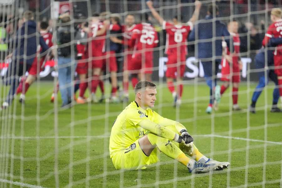 Bart Verbruggen werd met Anderlecht door AZ uitgeschakeld in de kwartfinale van de Conference League