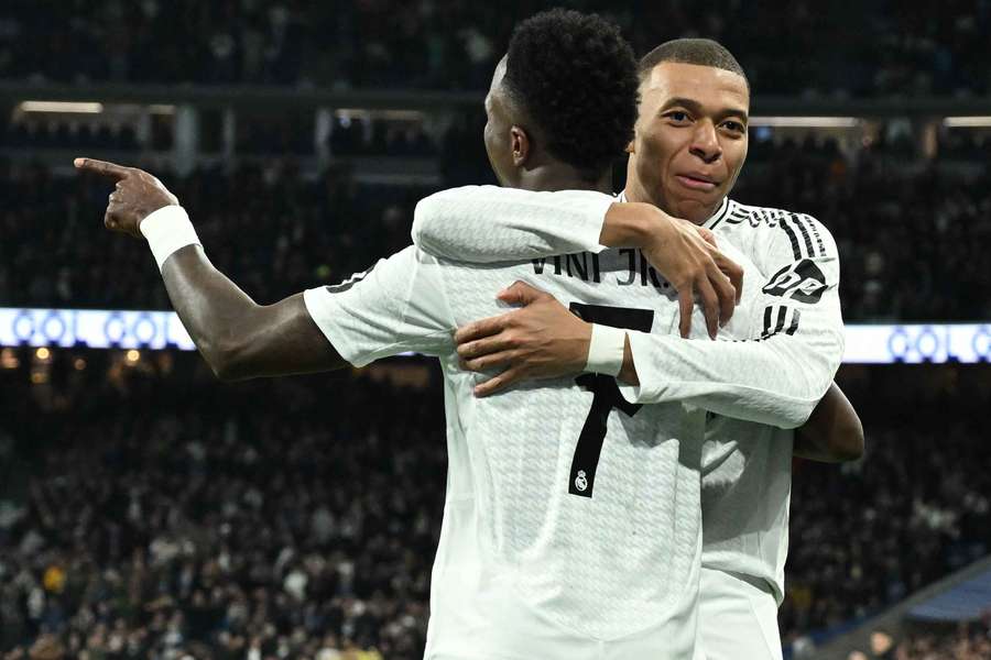 Vinícius y Mbappé, los goleadores ante el Celta