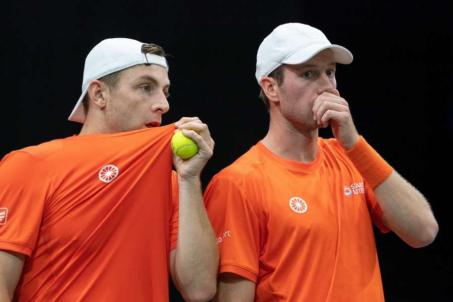 Tallon Griekspoor and Botic van de Zandschulp during the Davis Cup match against Colombia Tallon Griekspoor and Botic van de Zandschulp during the Davis Cup match against Colombia