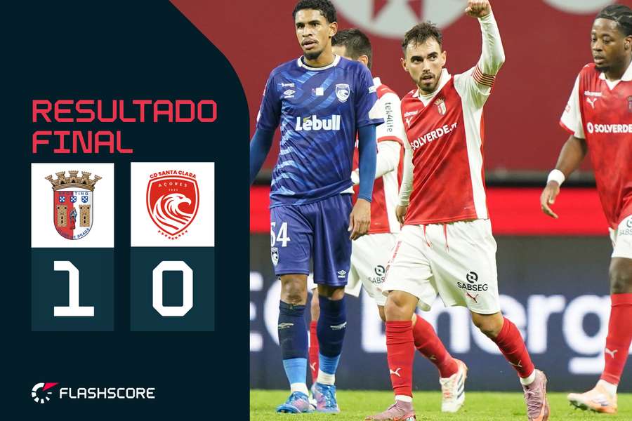 Ricardo Horta celebra pelo SC Braga