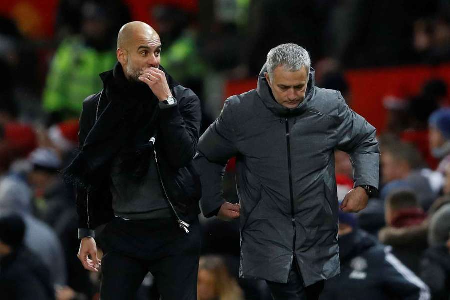 Mourinho (right) finished second with Manchester United in 2017/18