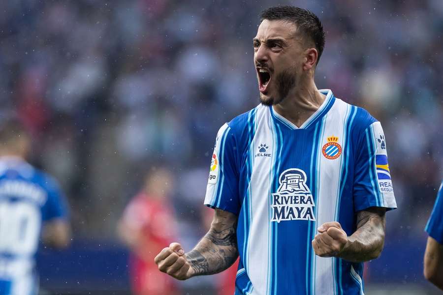 Joselu viert de 1-0 tegen Getafe