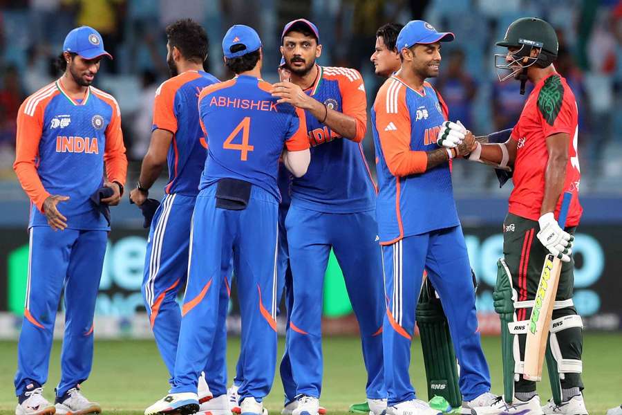 India's players after reaching the final