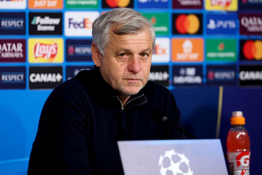 Bruno Génésio en conférence d'après-match mardi.