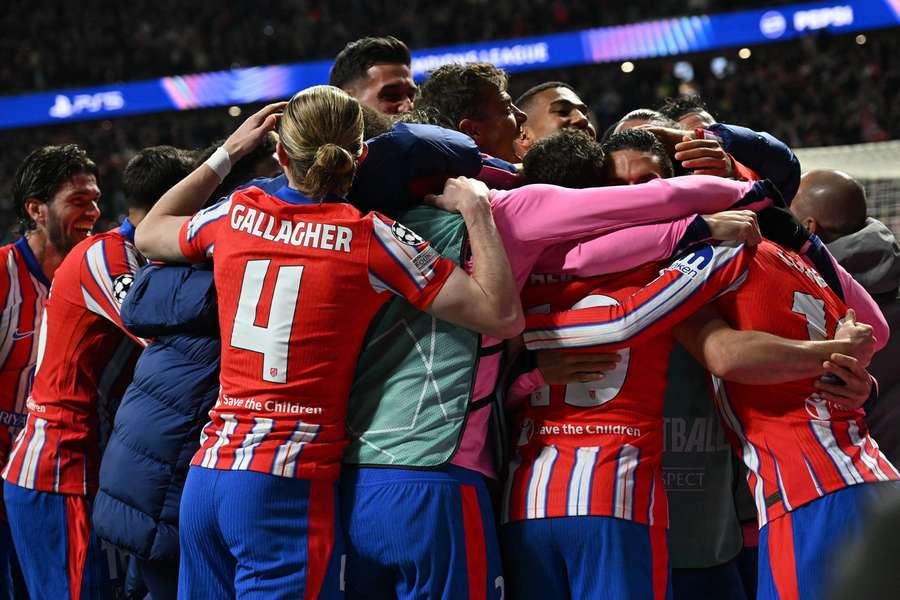 Atletico celebrate their late winner