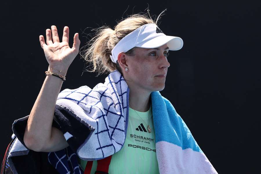 Former Australian Open champion Angelique Kerber lost her first Grand Slam match since giving birth