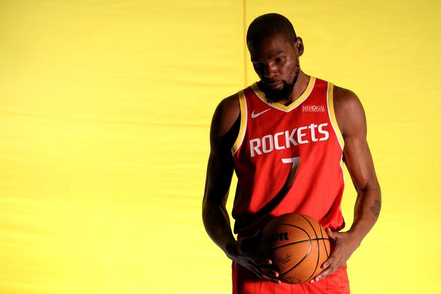 Kevin Durant during media day Kevin Durant during media day