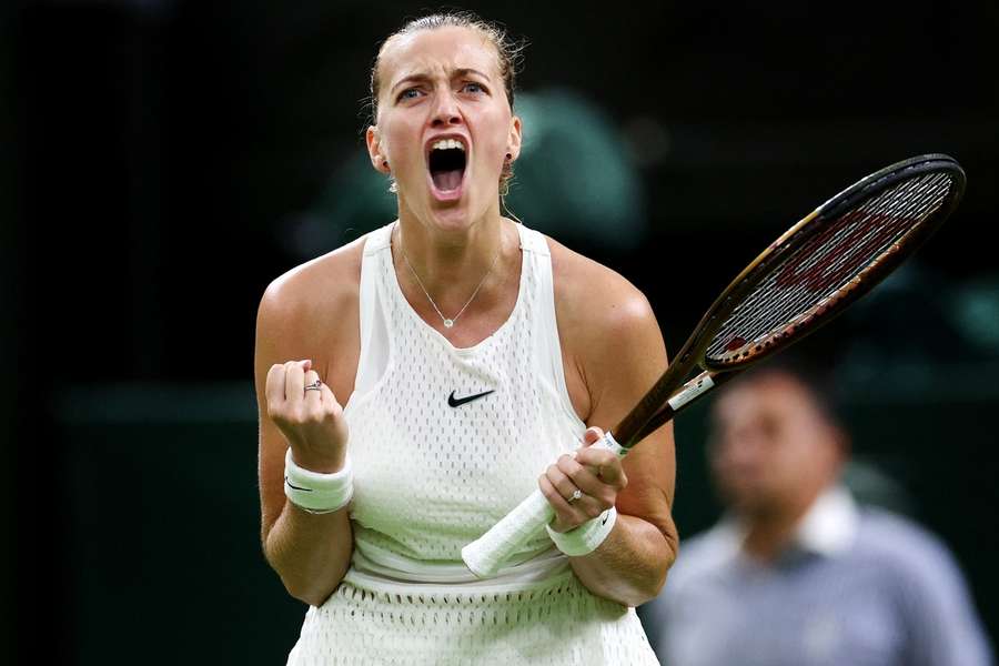 Petra Kvitová při předloňském vystoupení ve Wimbledonu