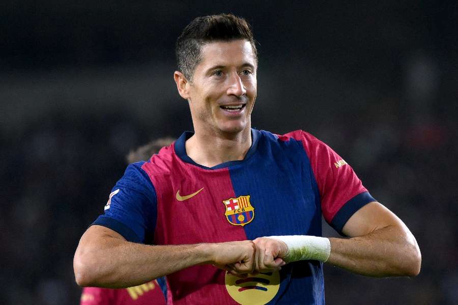 Robert Lewandowski marcou seu sétimo gol na atual temporada de LaLiga