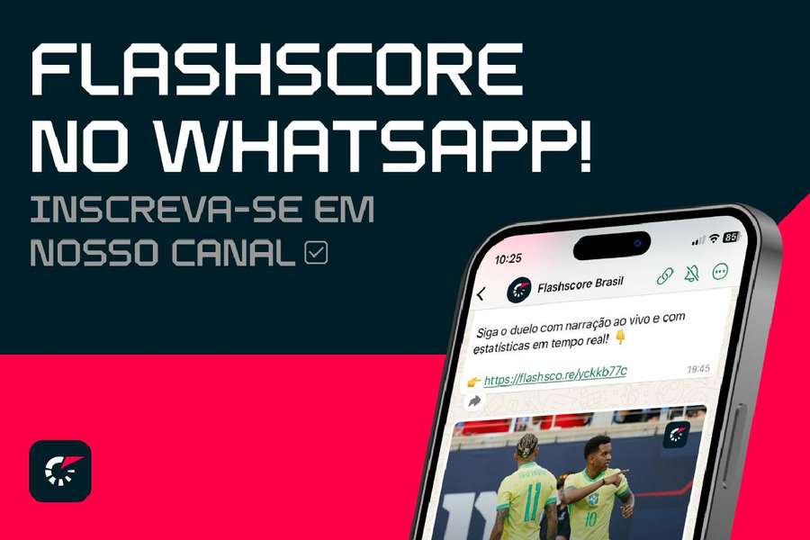 Não perca a oportunidade de estar sempre à frente no universo esportivo com o Flashscore Brasil no WhatsApp