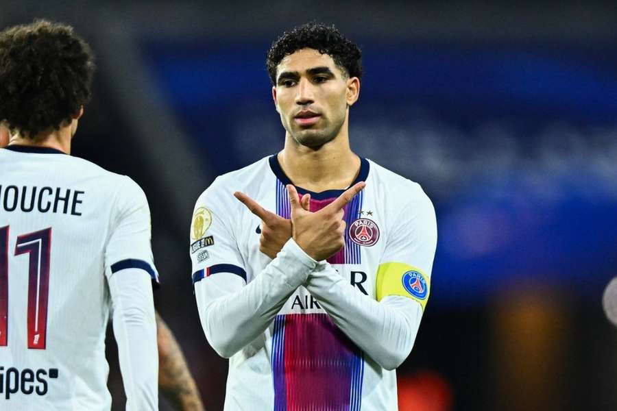 Hakimi anotou seu primeiro hat-trick da carreira Hakimi anotou seu primeiro hat-trick da carreira