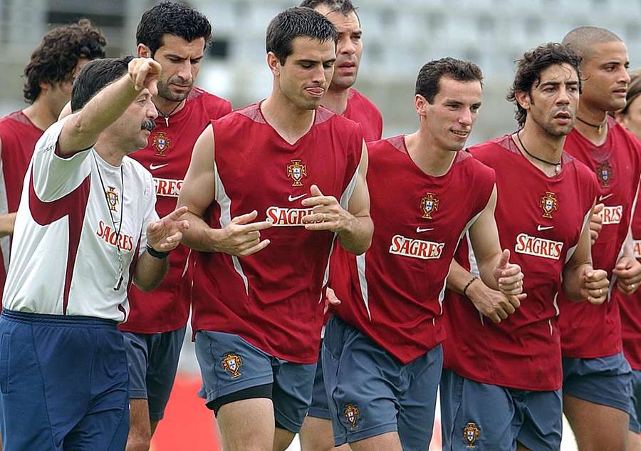 Portugal em treino no Mundial 2002 Portugal em treino no Mundial 2002