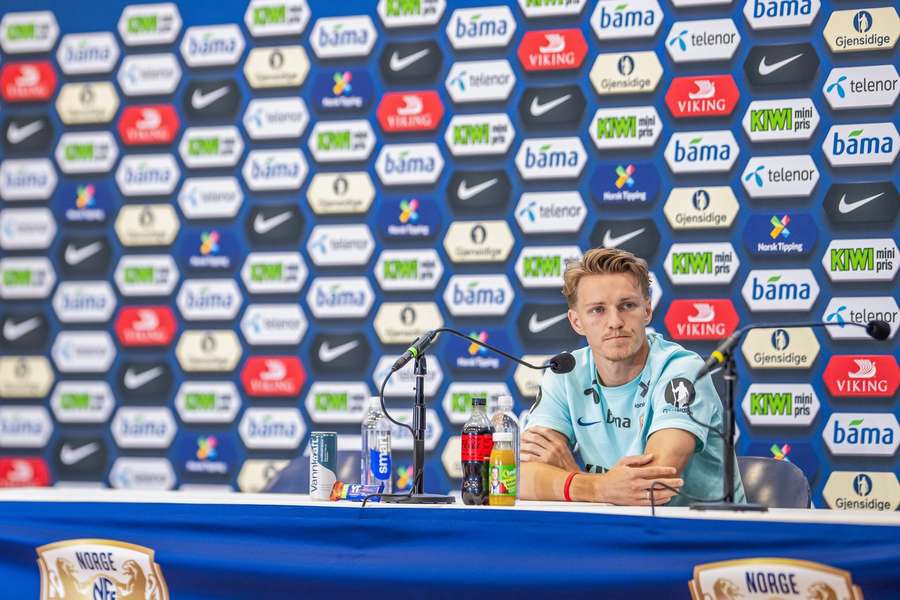 Captain Martin Odegaard speaks to the press Captain Martin Odegaard speaks to the press
