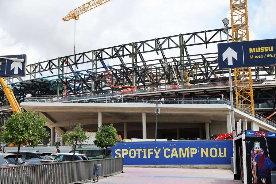 Das Spotify Camp Nou ist noch immer eine Baustelle.