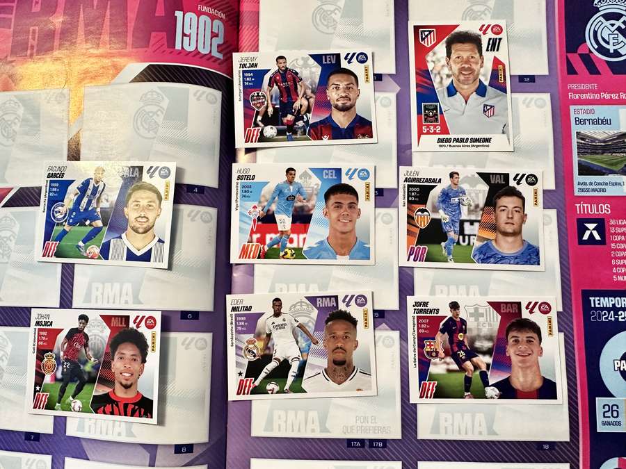 Así son los Cromos Panini de LaLiga 2025/26