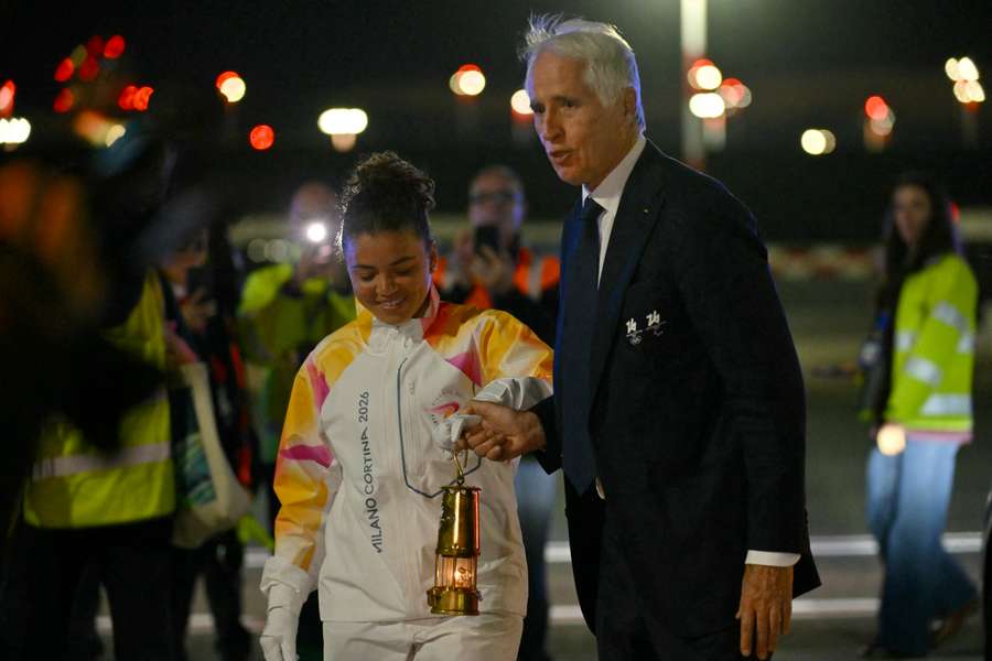La flamme olympique à Rome ce jeudi. La flamme olympique à Rome ce jeudi.