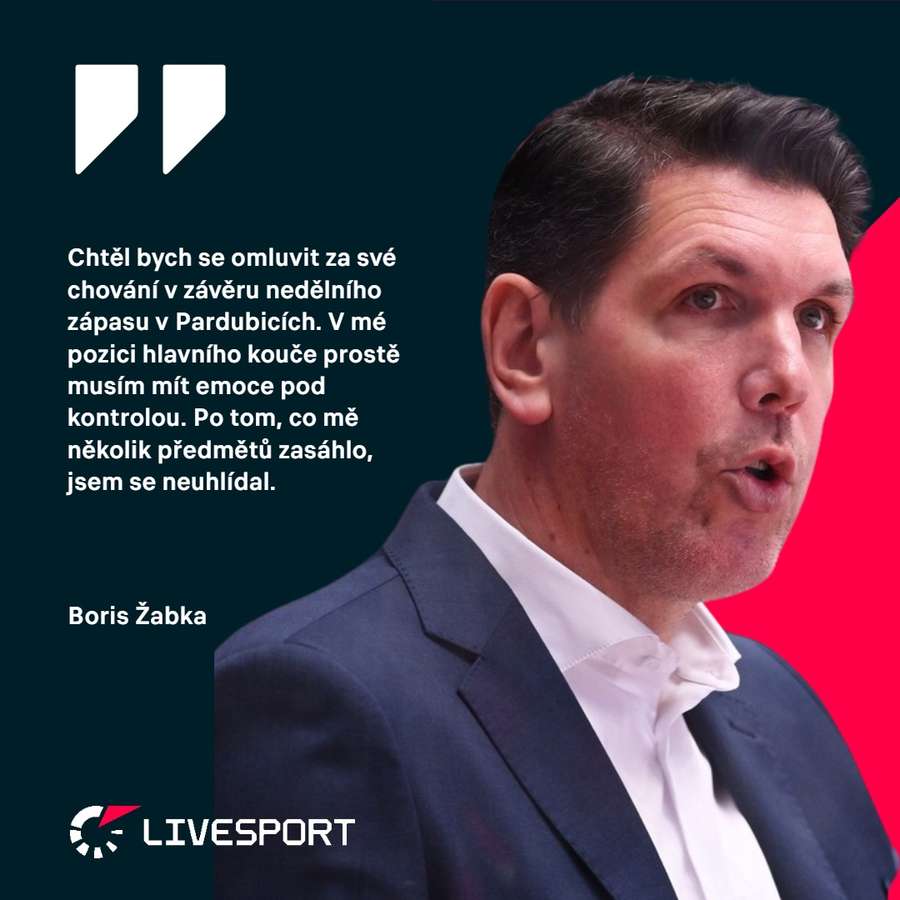 Trenér Třince svého chování litoval.