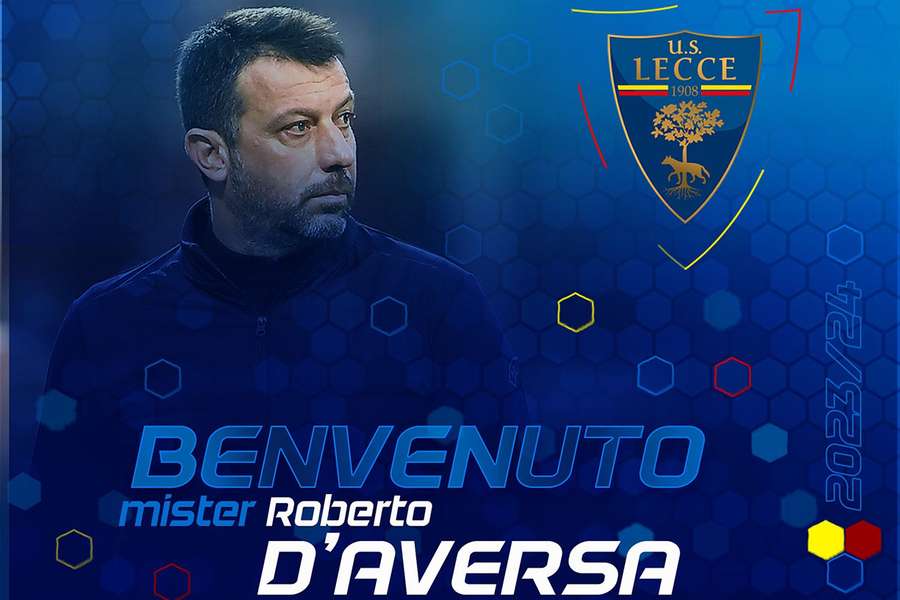 Roberto D’Aversa é o novo treinador do Lecce, tendo assinado contrato válido por uma época