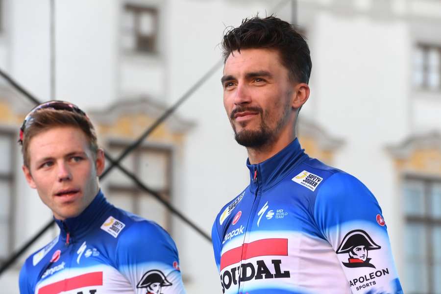 Julian Alaphilippe během týmové prezentace.