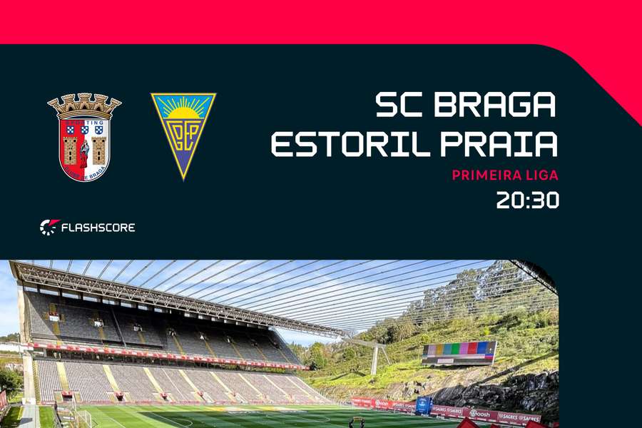 SC Braga e Estoril Praia encerram os jogos de sábado da Liga