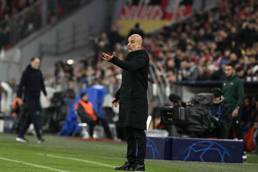 Pep Guardiola, treinador do Manchester City