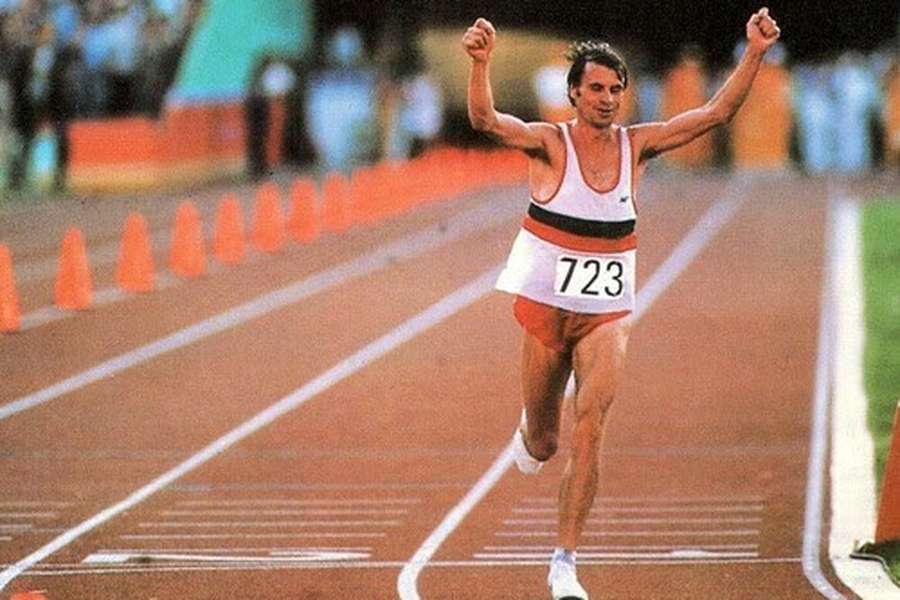 Carlos Lopes nos Jogos Olímpicos de Los Angeles, em 1984