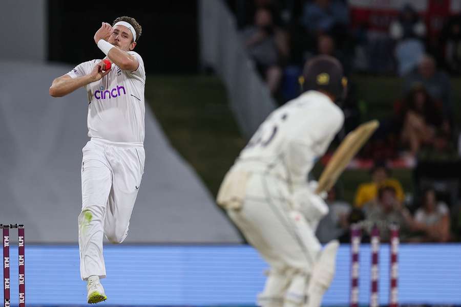 Broad bowls for England against New Zealand