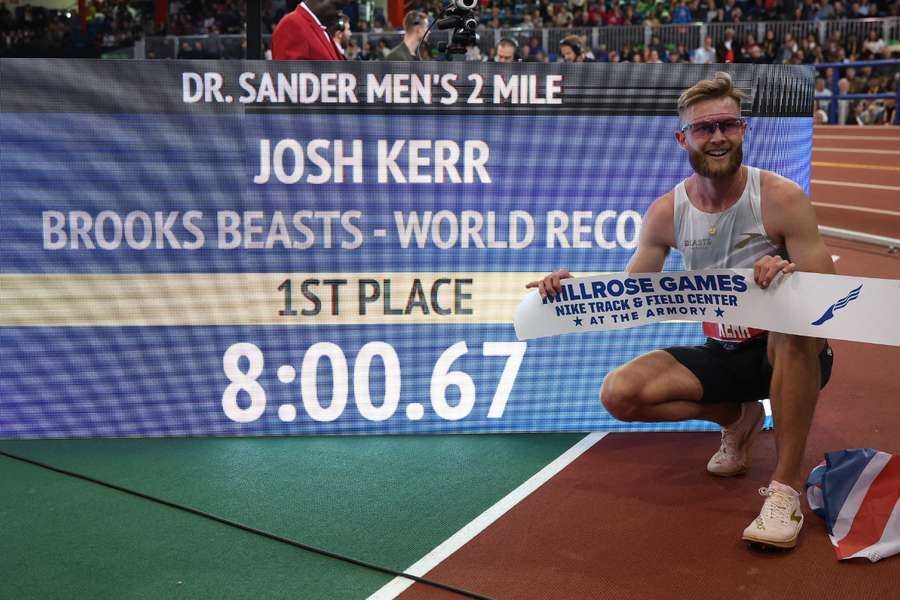 Britain's Kerr breaks Farah's indoor two-mile world record best mark