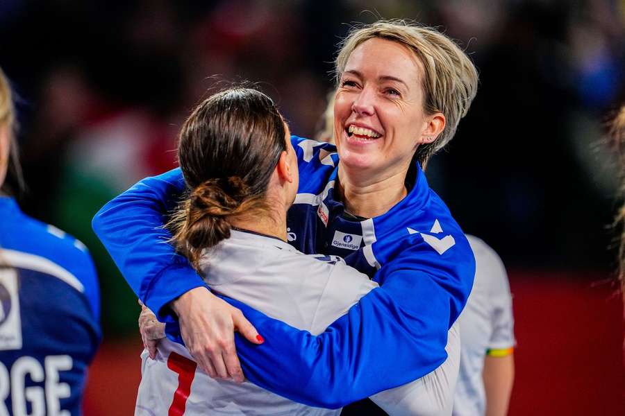 Katrine Lunde celebrated Oden's entry into the quarter-finals of the Champions League