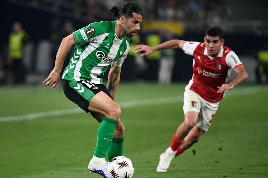 Ricardo Rodríguez, durante el último partido del Betis en Europa League