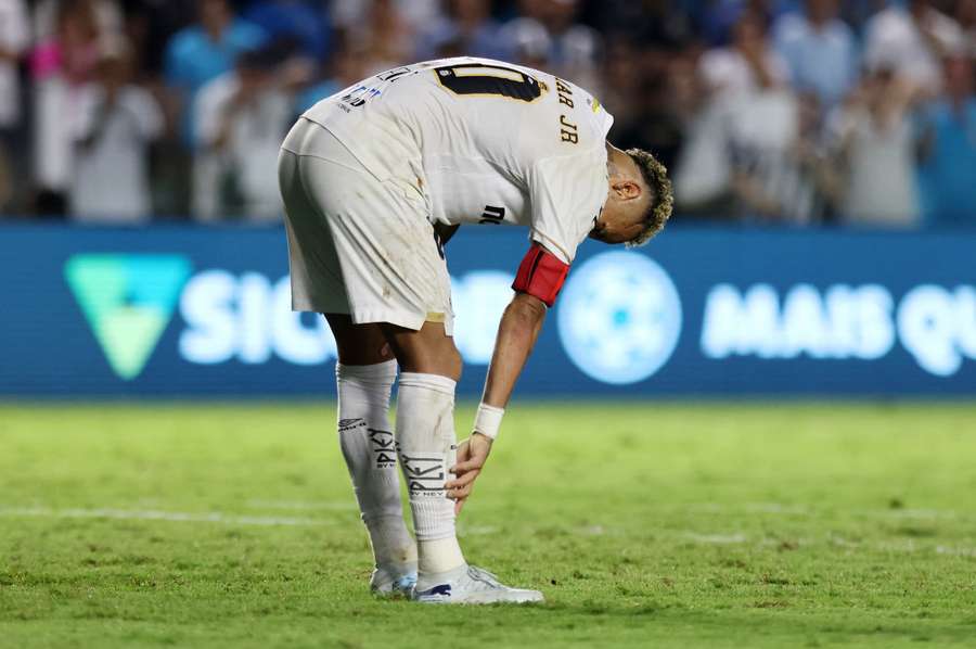 Neymar, en un partido del Santos