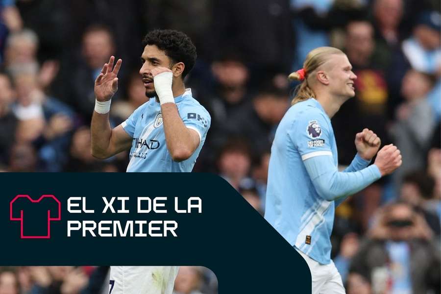 Marmoush (izq.) y Haaland celebran la victoria del City