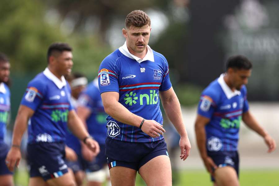 Dalton Papali'i at Auckland Blues training this week.