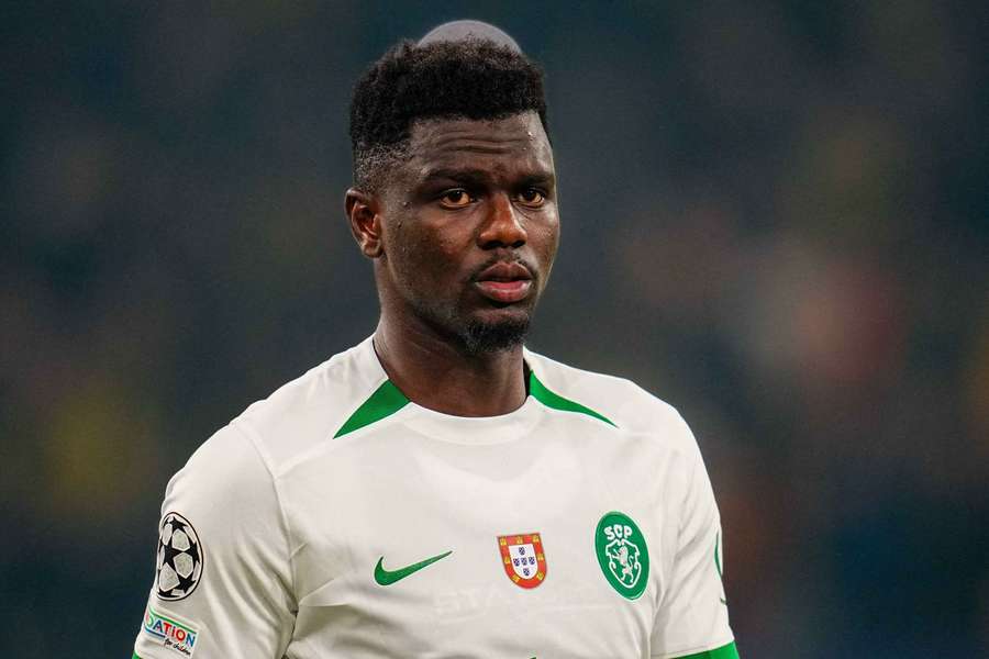 Ousmane Diomande of Sporting CP looks on during the Champions League knock out match between Borussia Dortmund and Sporting