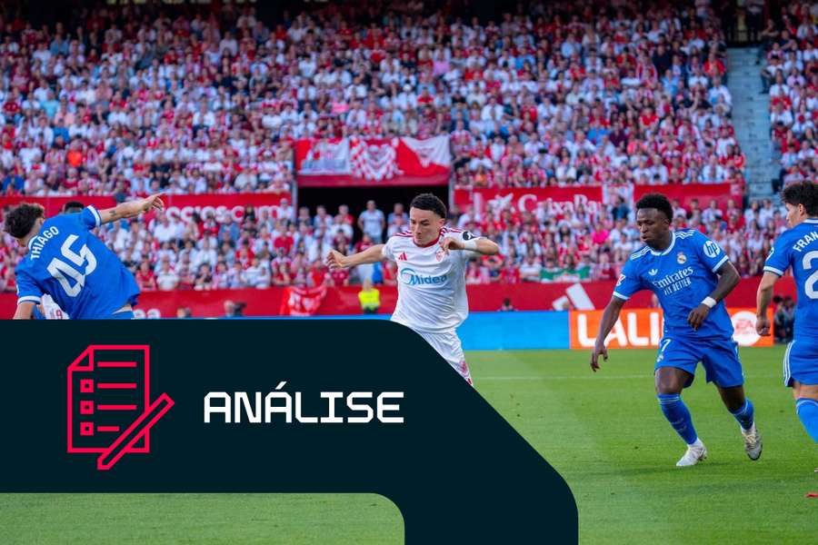 Ruben Vargas do Sevilla durante o jogo frente ao Real Madrid