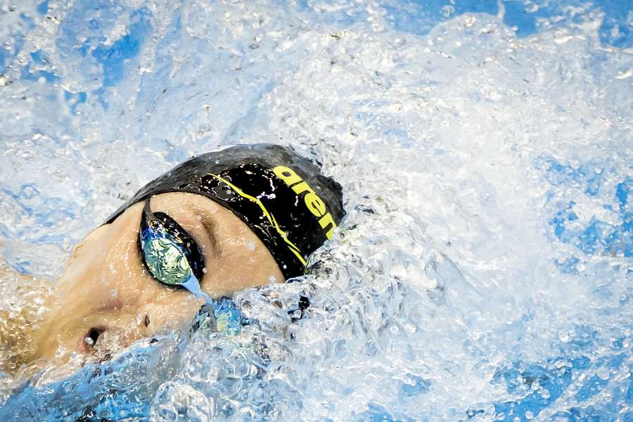 Marrit Steenbergen in actie op de finale 50 vrij vrouwen