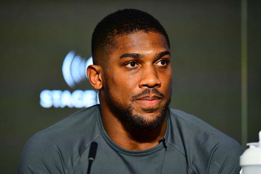 Anthony Joshua during a pre-match press conference