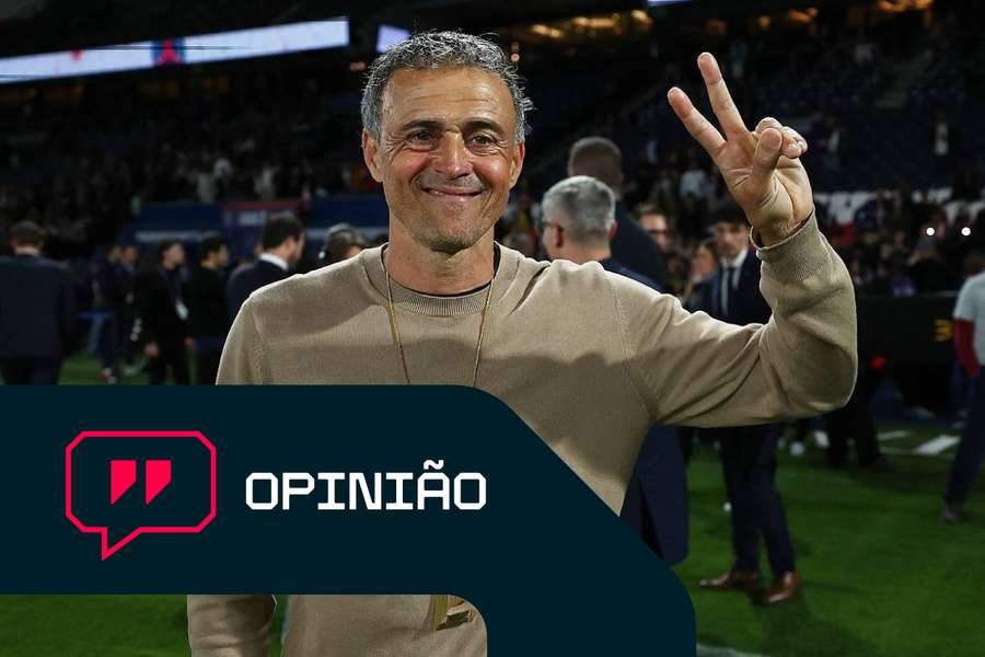 Luis Enrique após o título da Ligue 1 conquistado pelo Paris Saint-Germain.