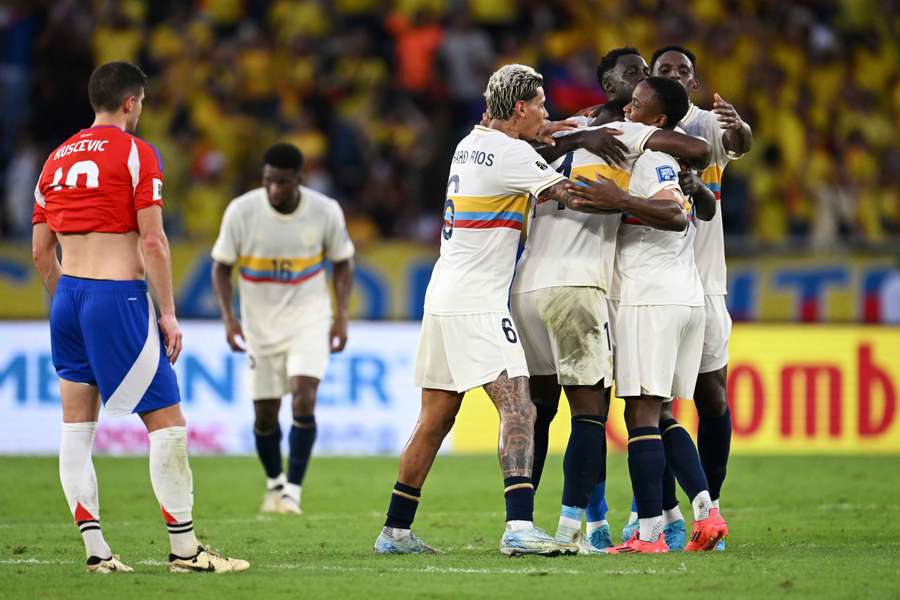 Colombia celebra un gol