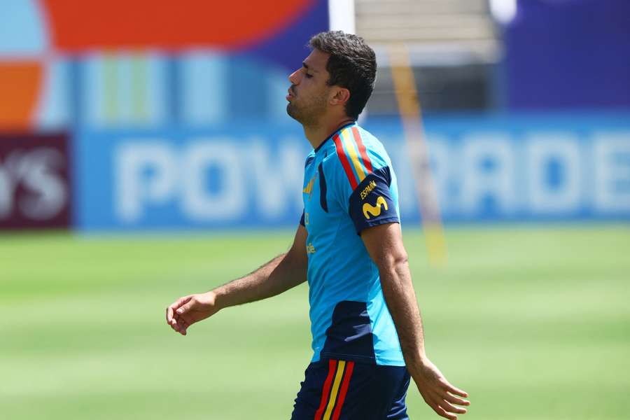 Rodri à l'entraînement ce dimanche. Rodri à l'entraînement ce dimanche.