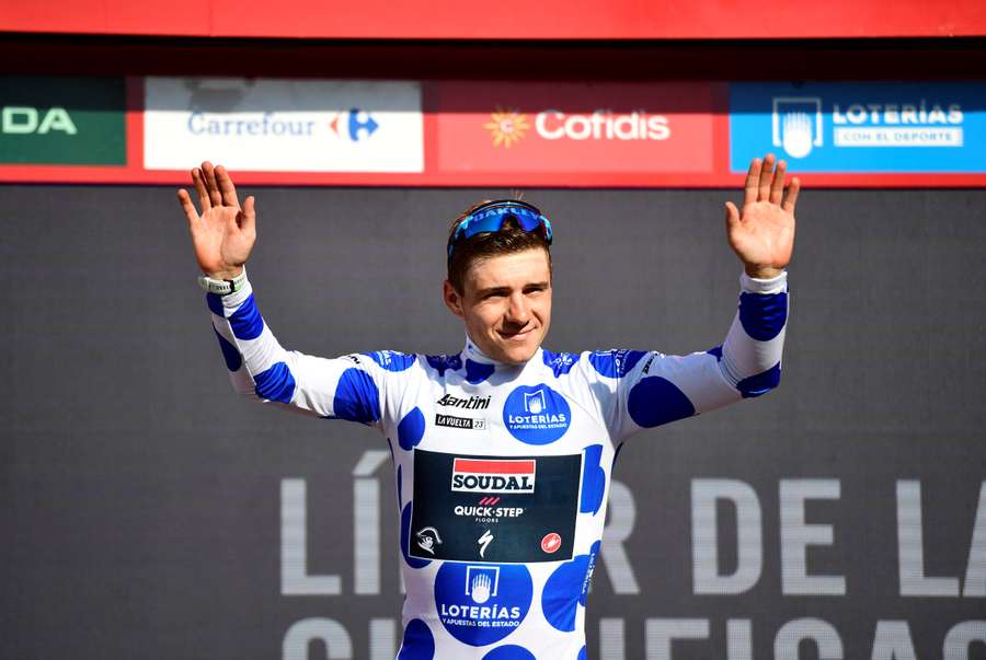 Evenepoel após um triunfo na Vuelta