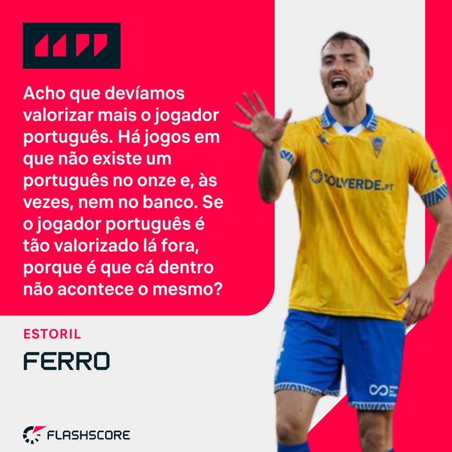 Defesa pede que se aposte mais no jogador português
