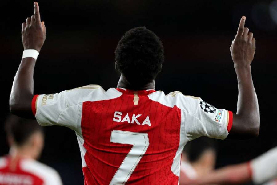 Bukayo Saka was the man of the match against Sevilla.